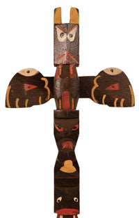Coast Salish Miniature Thunderbird Totem