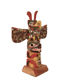 Coast Salish Miniature Thunderbird Totem