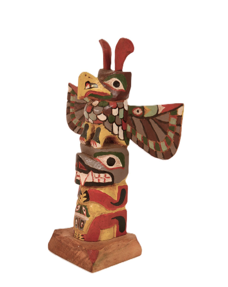 Coast Salish Miniature Thunderbird Totem
