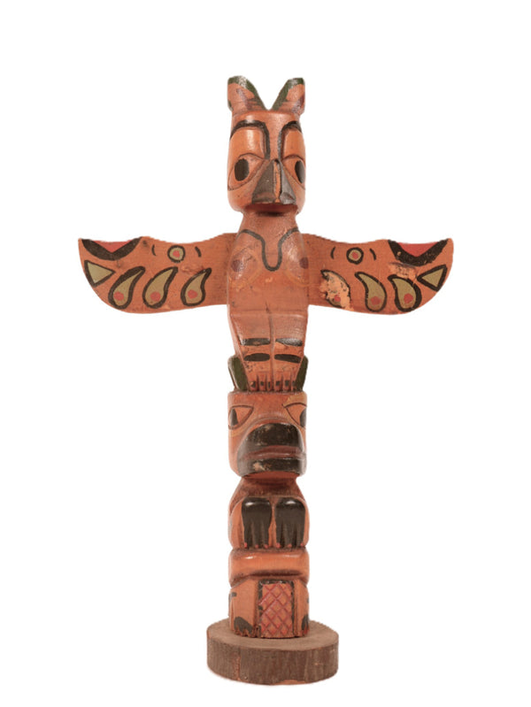 Coast Salish Miniature Thunderbird Totem