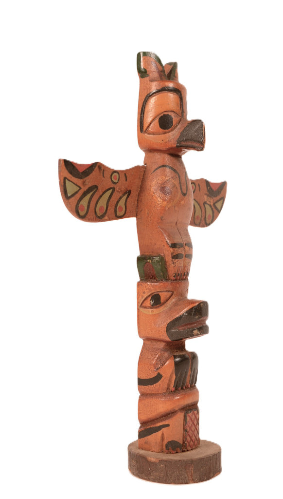 Coast Salish Miniature Thunderbird Totem