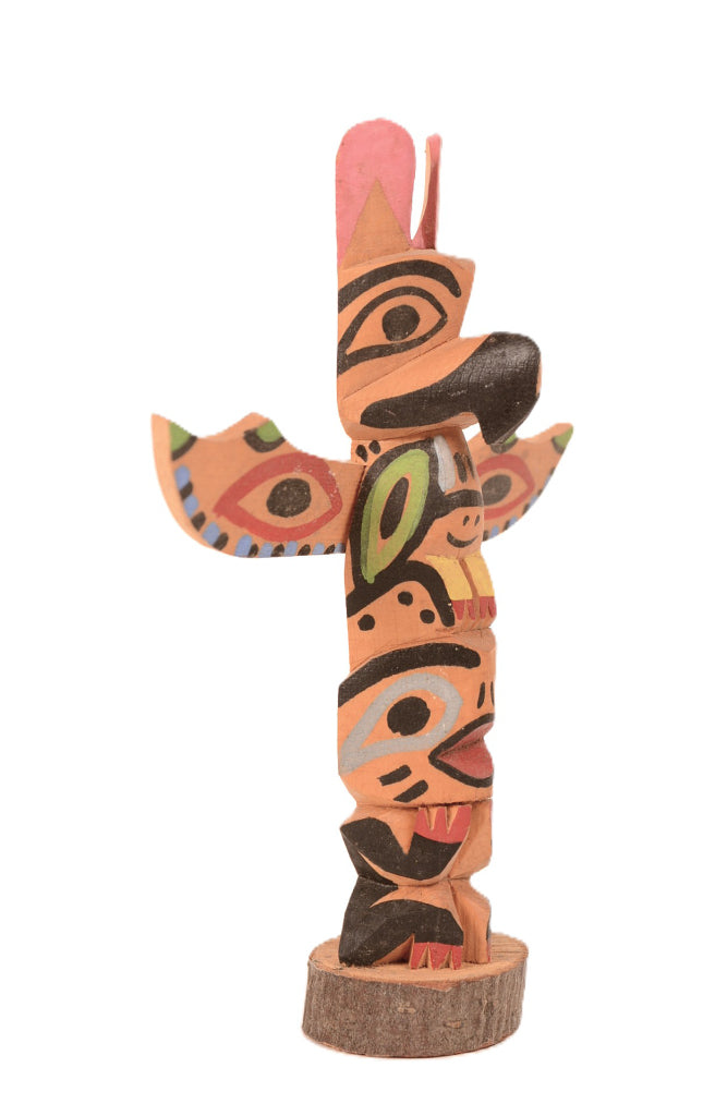 Coast Salish Miniature Thunderbird Totem