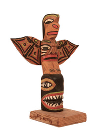 Coast Salish Miniature Thunderbird Totem