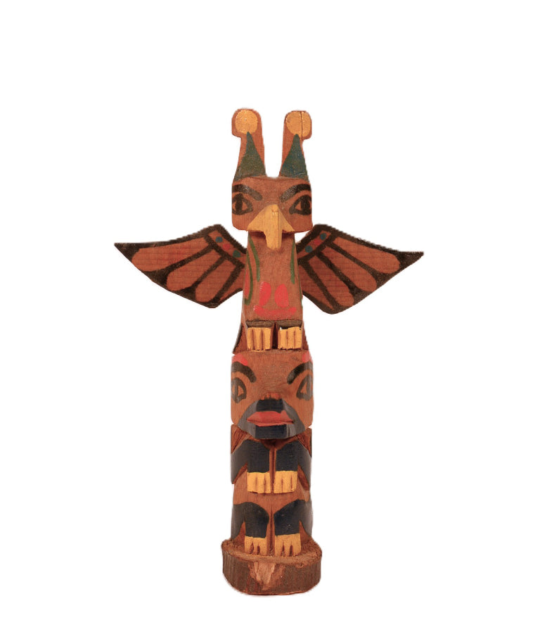 Coast Salish Miniature Thunderbird Totem
