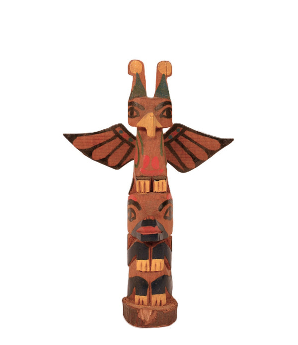 Coast Salish Miniature Thunderbird Totem