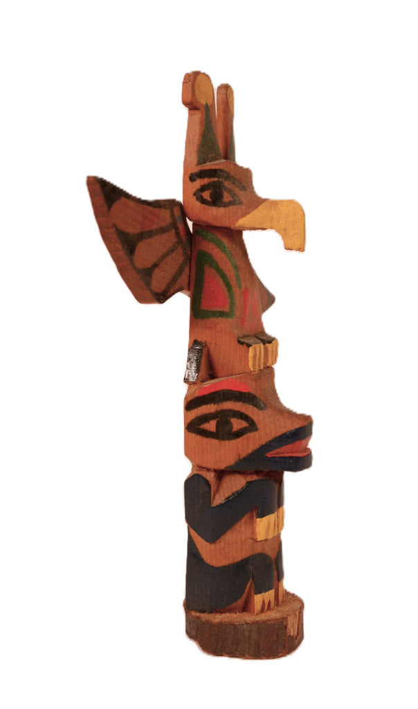 Coast Salish Miniature Thunderbird Totem