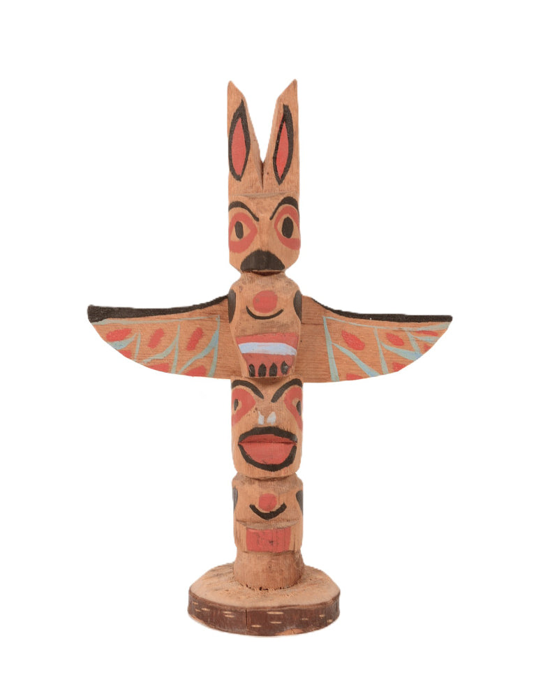 Coast Salish Miniature Thunderbird Totem