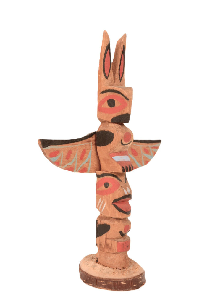 Coast Salish Miniature Thunderbird Totem