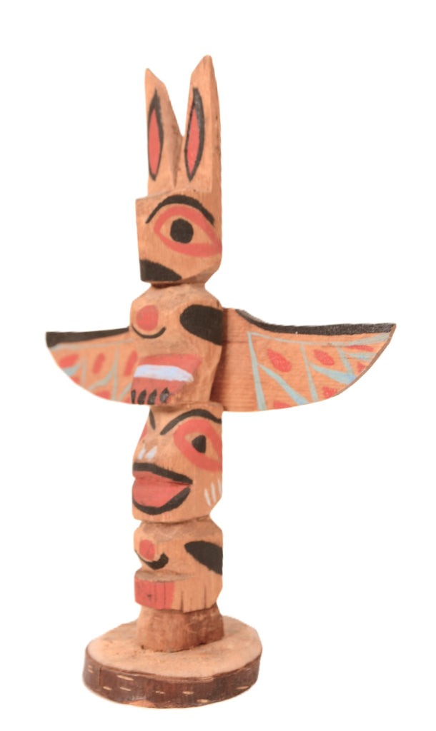 Coast Salish Miniature Thunderbird Totem