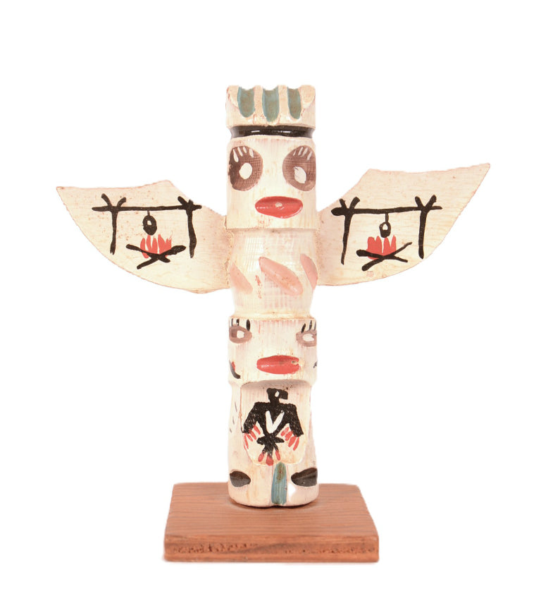 Coast Salish Miniature Thunderbird Totem