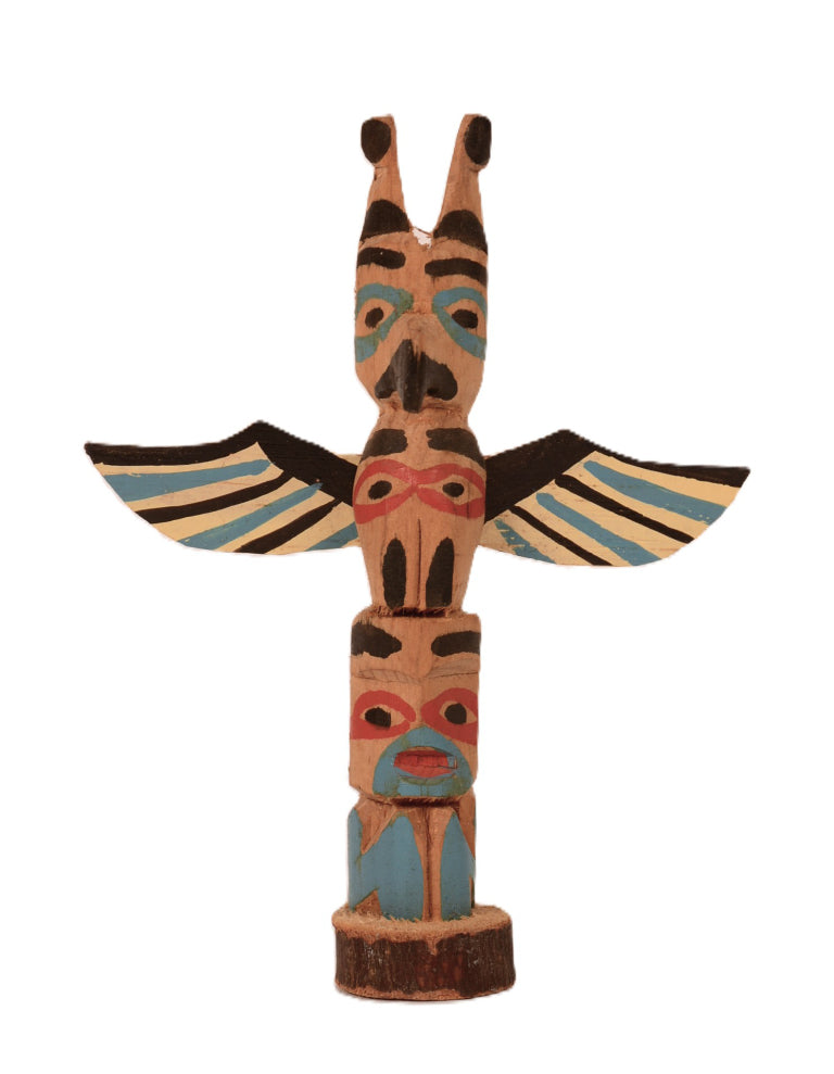 Coast Salish Miniature Thunderbird Totem