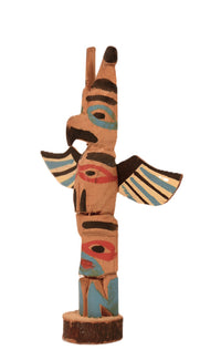 Coast Salish Miniature Thunderbird Totem