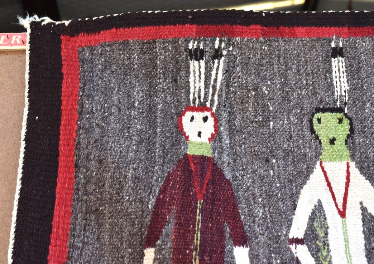Antique Navajo Male Figure Yei Rug
