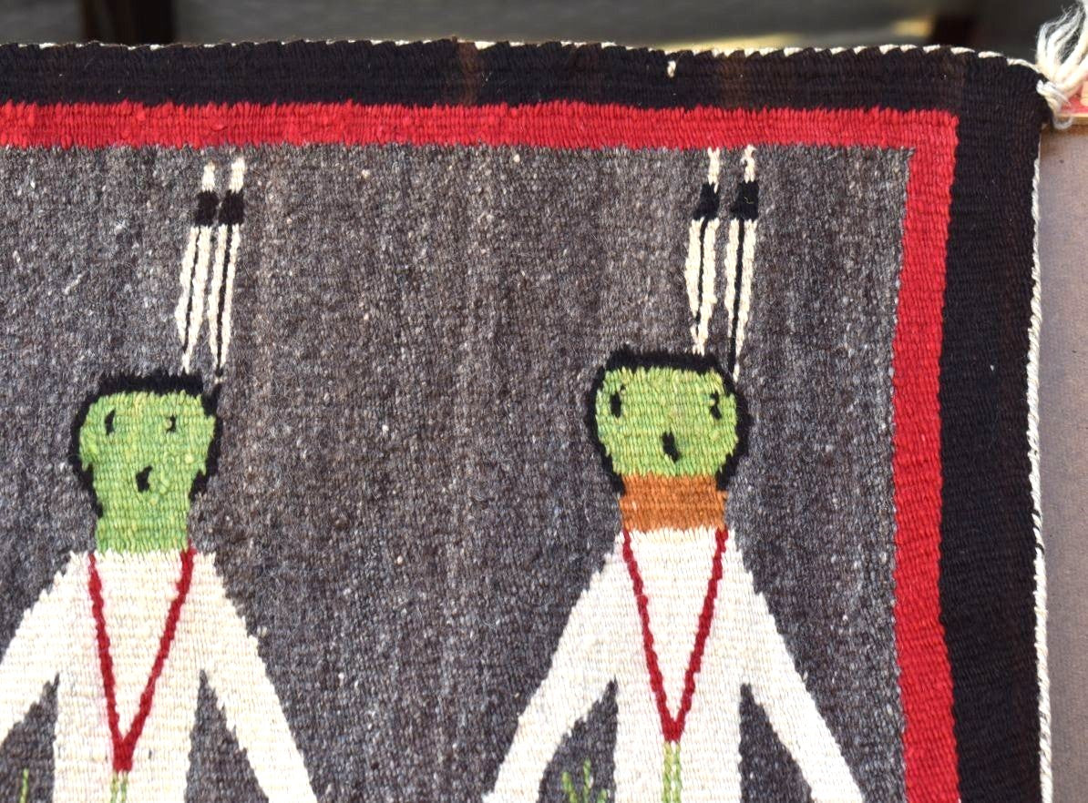 Antique Navajo Male Figure Yei Rug