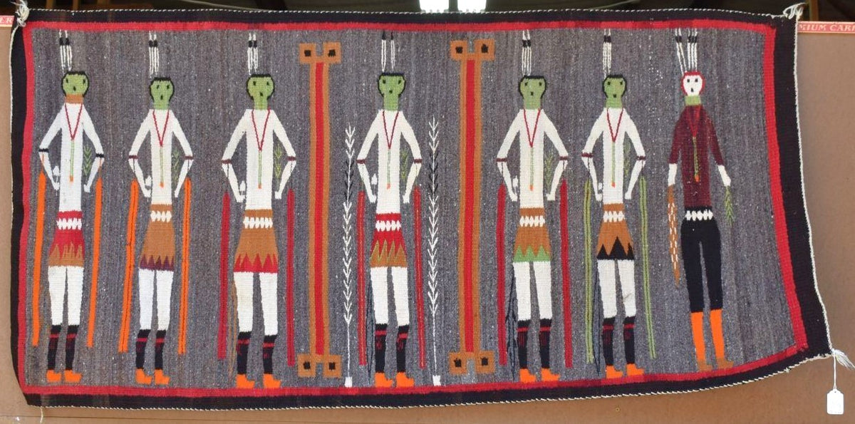 Antique Navajo Male Figure Yei Rug