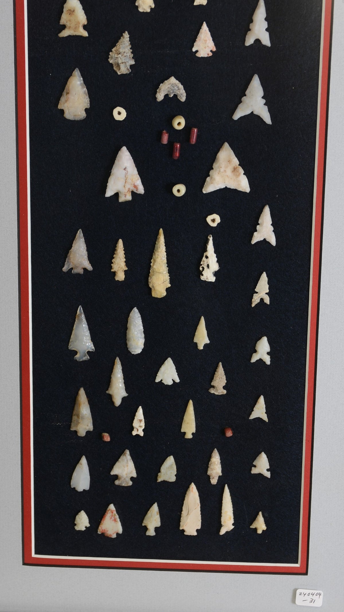 Earl Man Columbia River Artifacts: 53 Points with beads