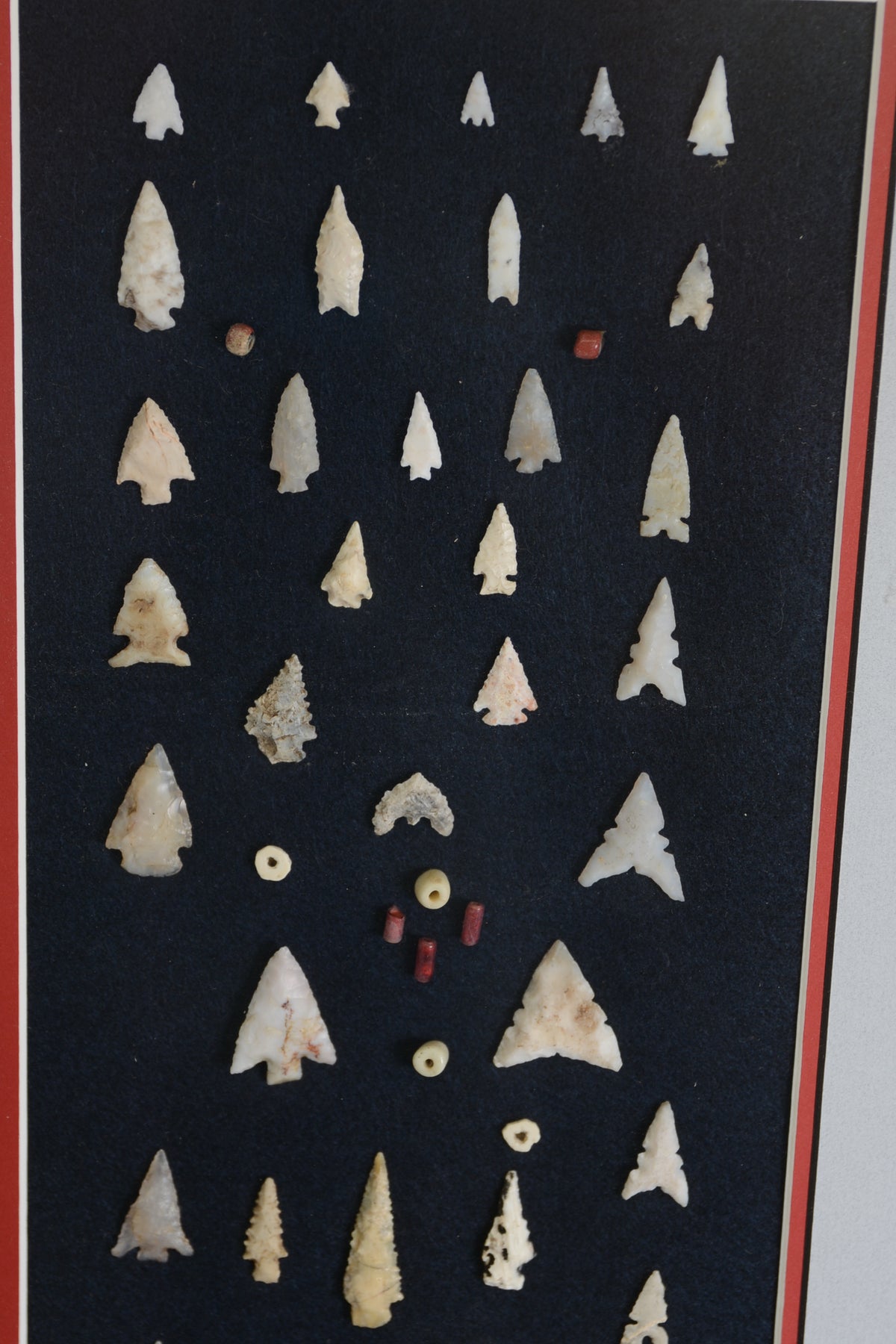 Earl Man Columbia River Artifacts: 53 Points with beads