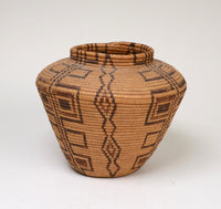 Fine Antique Panamint Polychrome Bottleneck Basket