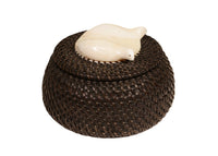 Eskimo Baleen Basket by  Eunice Hank, Iñupiat [Point Hope]