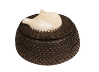 Eskimo Baleen Basket by  Eunice Hank, Iñupiat [Point Hope]
