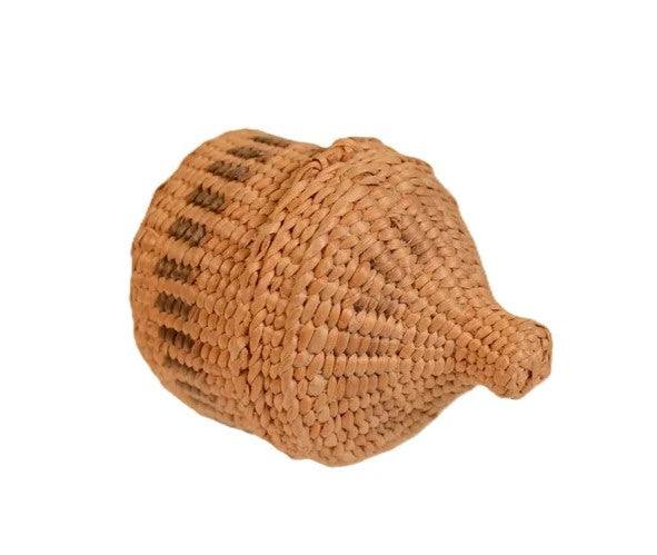 Miniature Haida Basket with Lid by Ginnie Hunter