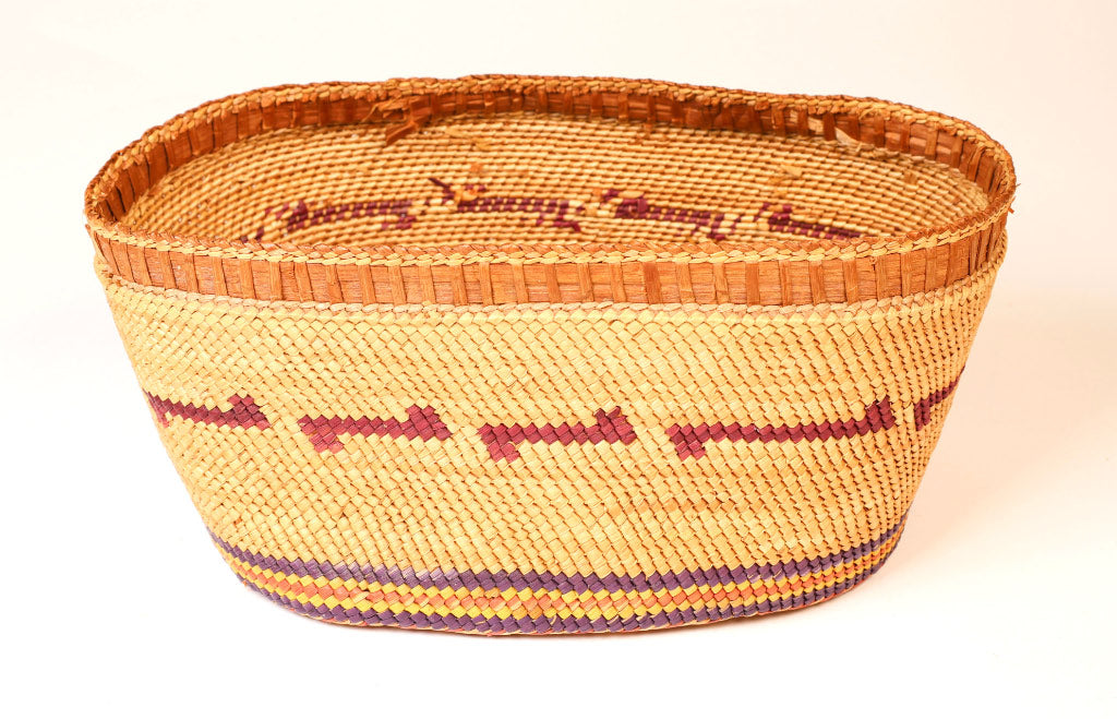 Handsome Nootka Indian Oval Basket without lid by Frances Williams (1919 - 1996)