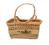 Handsome Miniature Nootka Market Basket with Whale and Bird Motifs