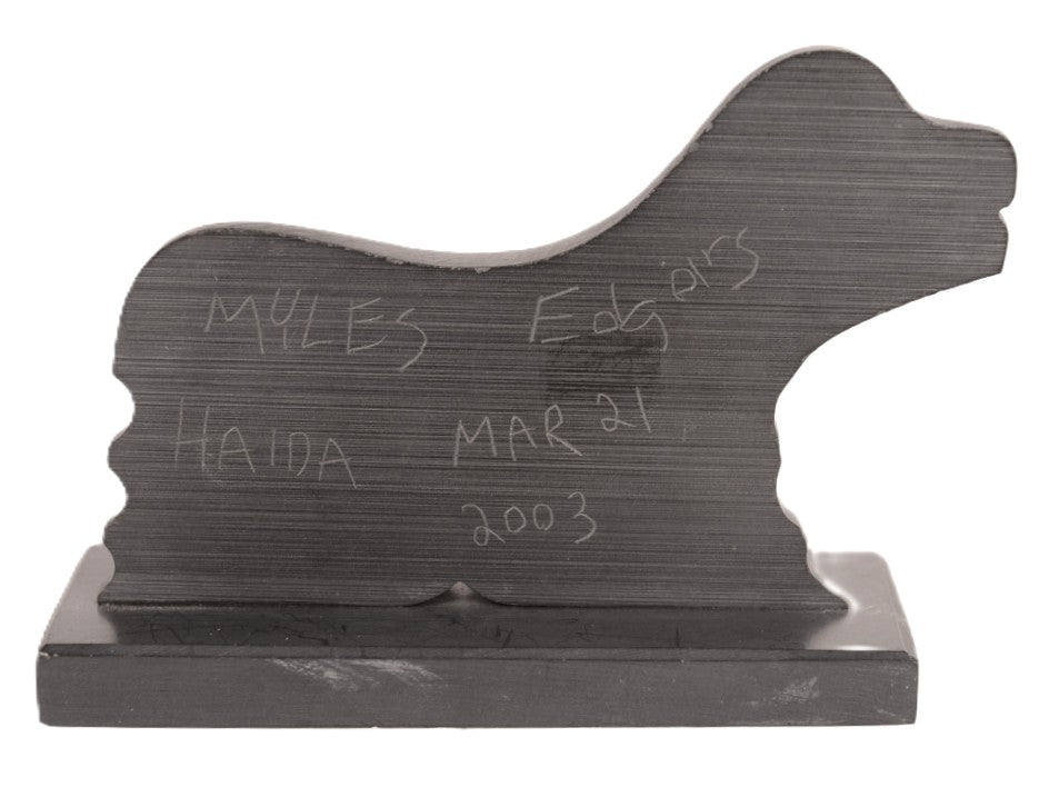 Haida Black Argilite Seal By Miles Edgers