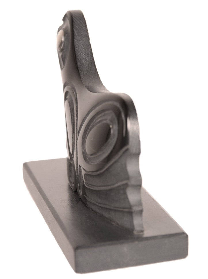 Haida Black Argilite Seal By Miles Edgers