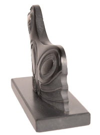 Haida Black Argilite Seal By Miles Edgers