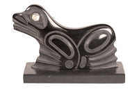 Haida Black Argilite Seal By Miles Edgers