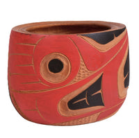Coast Salish Grouse Wood Bowl By R. Adams