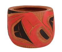 Coast Salish Grouse Wood Bowl By R. Adams