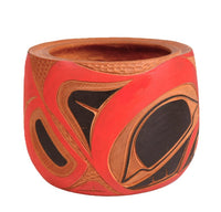 Coast Salish Grouse Wood Bowl By R. Adams