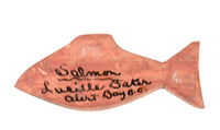Alert Bay British Colombia Wood Salmon By Lucille Baker