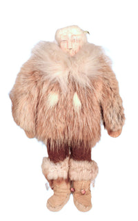 Eskimo Fur Dolls Pair of 2