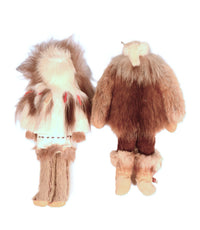 Eskimo Fur Dolls Pair of 2