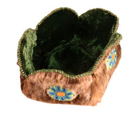 Athabascan Beaded Fur Hide Bowl