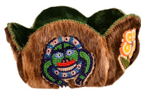 Athabascan Beaded Fur Hide Bowl