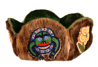 Athabascan Beaded Fur Hide Bowl