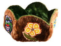 Athabascan Beaded Fur Hide Bowl