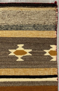 Navajo Banded Classic Revival Rug with Gold Tones, Chinle, AZ
