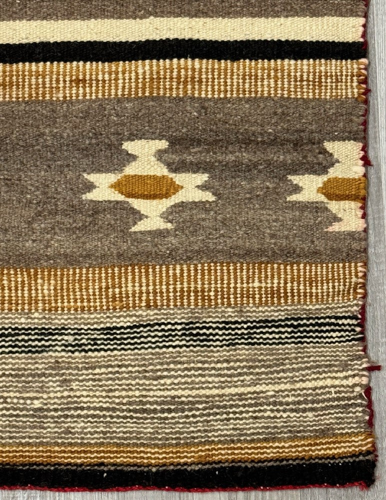 Navajo Banded Classic Revival Rug with Gold Tones, Chinle, AZ
