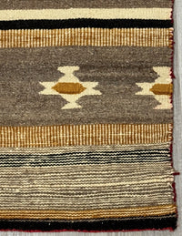 Navajo Banded Classic Revival Rug with Gold Tones, Chinle, AZ