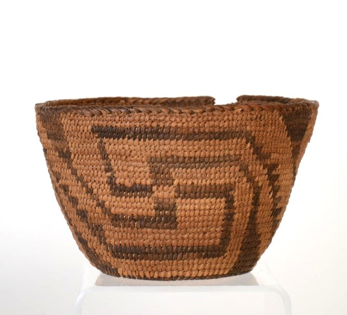 Pima Basket with Whirling Log Motif