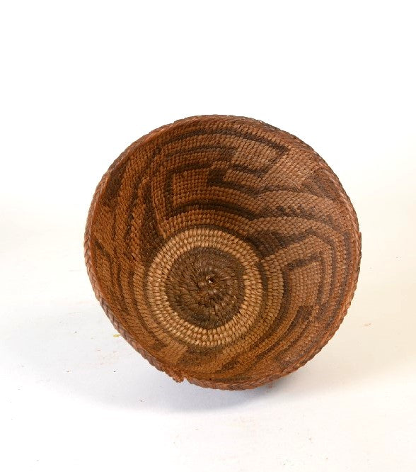 Pima Basket with Whirling Log Motif
