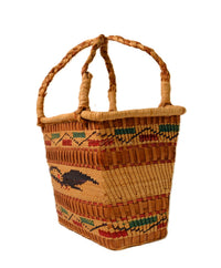 Nuu-chah-nulth, Nootka, Indian Basket with Sisiutl and Thunderbird