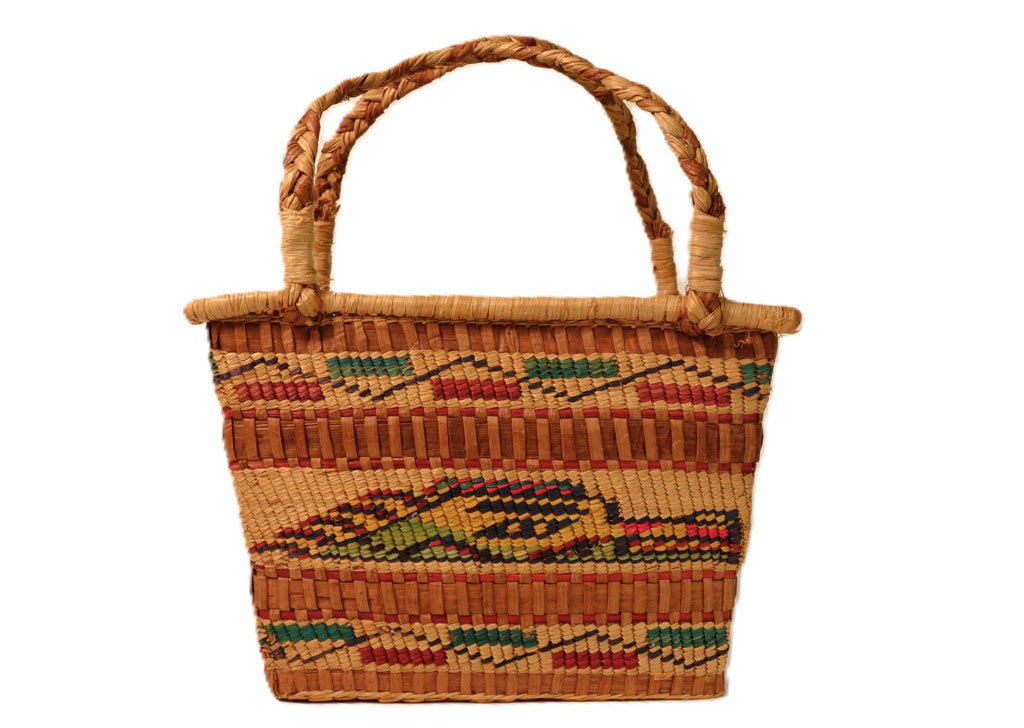 Nuu-chah-nulth, Nootka, Indian Basket with Sisiutl and Thunderbird
