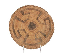 An Early Pima Winnowing Basket with whirlwind motif