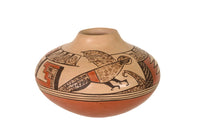Hopi Pueblo Pottery Seed Jar - flying bird: Jean Sahme Nampeyo (1948-2024)